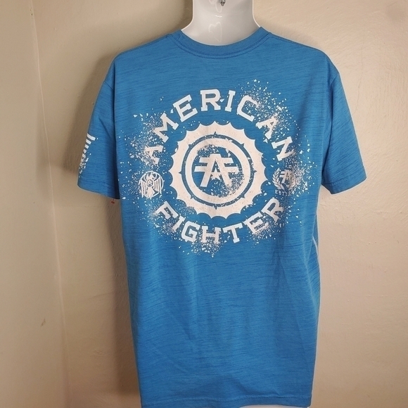 American Fighter Mens Size XL Extra Large T Shirt Blue Short Sleeve UFC MMA - Picture 4 of 12
